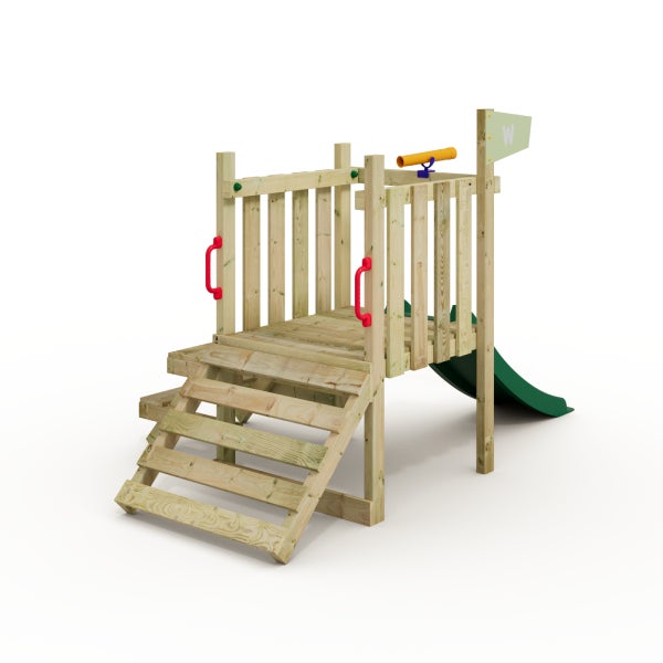 WICKEY Kleinkinder-Kletterturm My First Fort 1 mit Rutsche -rot