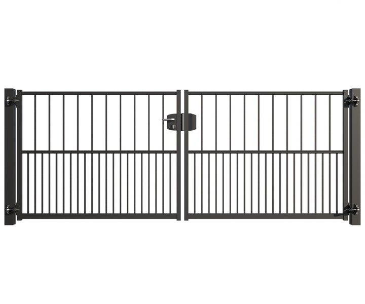 Doppelflügeltor aus Metall für den Außenbereich