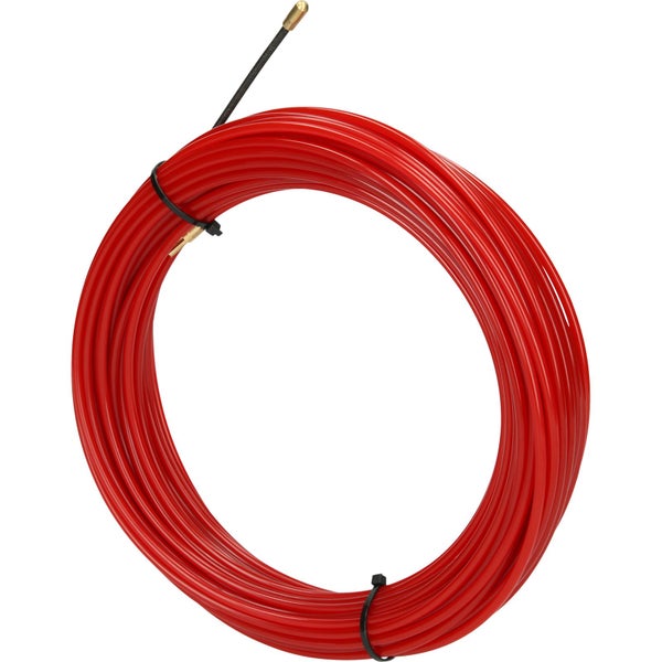 Rote Einziehhilfe für Kabel