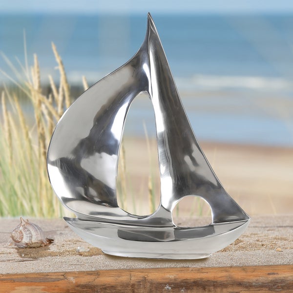 Dekoobjekt GILDE Dekoration Höhe 48cm Breite 40cm silberfarben Aluminium