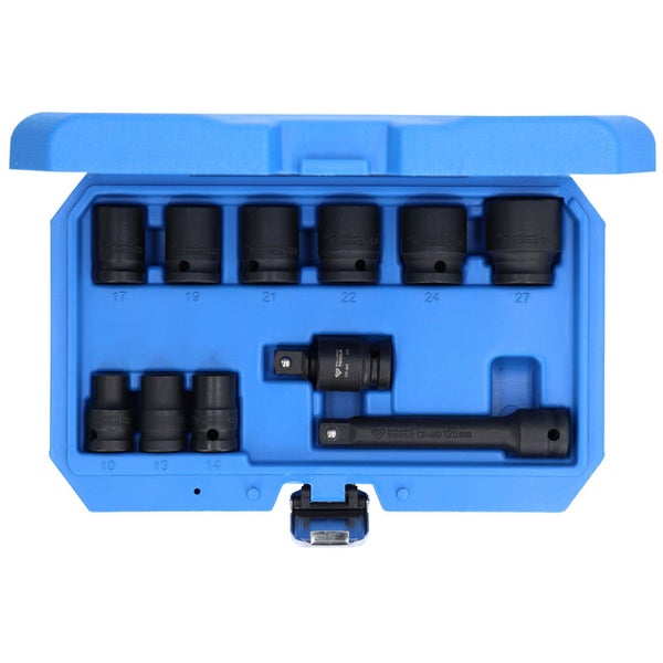 Steckschlüsselsatz in blauem Werkzeugkoffer