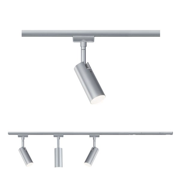 URail Schienenspot Tubo Starterset 3x237lm 3x4,5W 3000K 230V Chrom matt