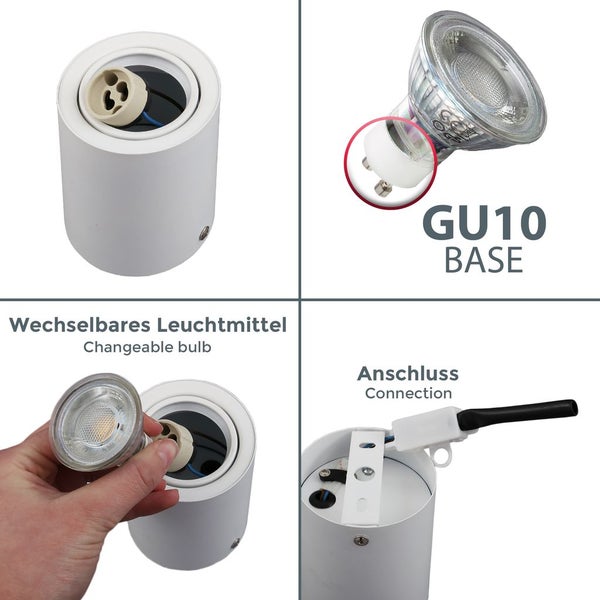 LED Aufbauleuchte weiß