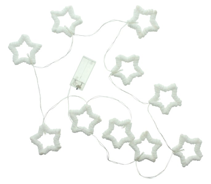 Lichterkette mit sternförmigen Leuchten