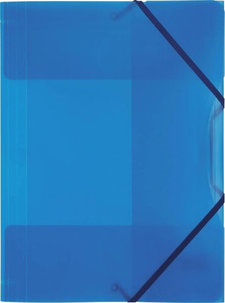 Folia Sammelmappe aus Kunststoff mit Gummiband, DIN A4, transparent, farbig sortiert