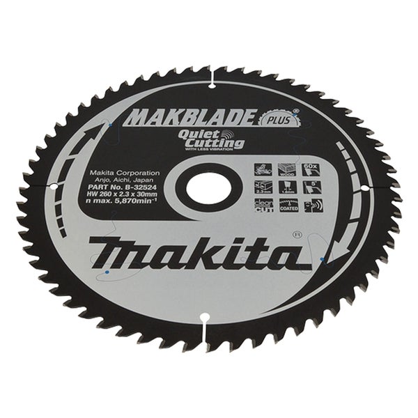 Makita Makblade Plus Sägeblatt mit 260 Millimeter Durchmesser