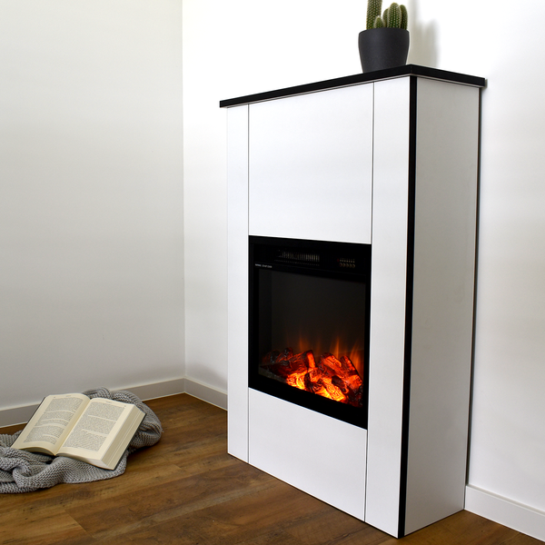 Glow Fire Elektrokamin 'Thasos ' | LED Standkamin mit Heizung (1500 W) | HxBxT: 100x65x24cm