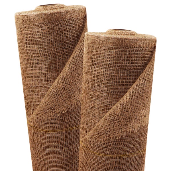 10m x 1m Jutegewebe 105g/m² Jutematte Gartenjute Jute Stoff Sackleinen Juteband