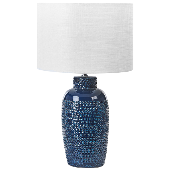 Tischlampe PERLIS Keramik Marineblau