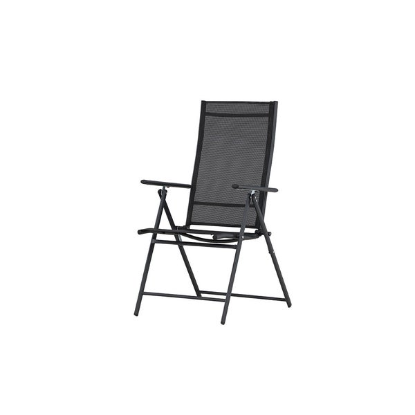 Levanzo Gartenstuhl Positionsliege schwarz. 2er Set