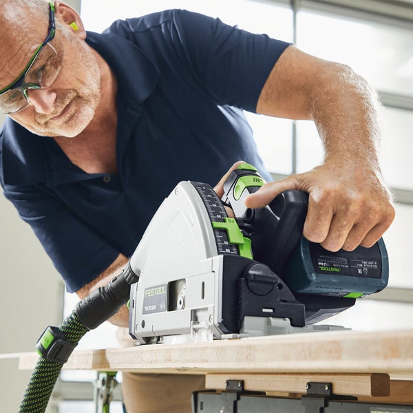 Festool Akku-Tauchsäge TSC 55 5,0 KEBI-Plus/XL-FS / 2x 5,0 Ah + Ladegerät im Systainer - 577391