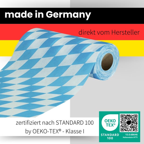 Sensalux Tischläufer, Länge: 25m, stoffähnliches Vlies, Breite: 30cm, Bayern