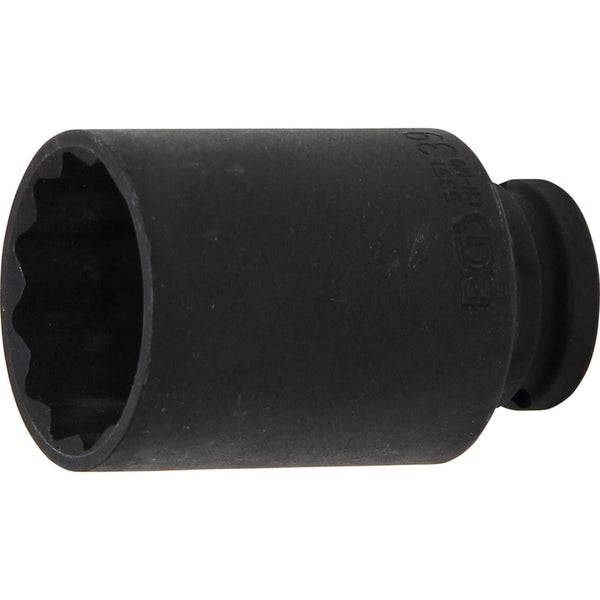 BGS Kraft-Steckschlüssel-Einsatz Zwölfkant Antrieb Innenvierkant 12,5 mm (1/2) SW 39 mm - 5351