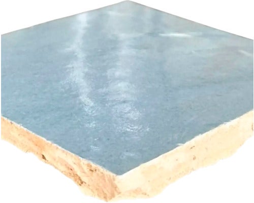 Handgefertigte Wandfliese Zellige Alhambra 23 Bleu Ciel 10x10cm glänzend