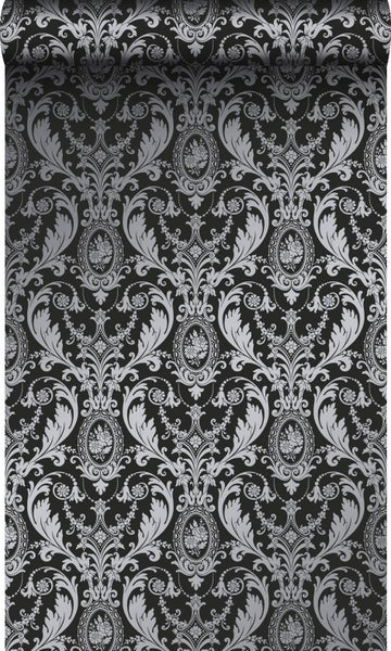 Origin Wallcoverings Tapete Ornamente Schwarz - 53 cm x 10.05 m - 346218