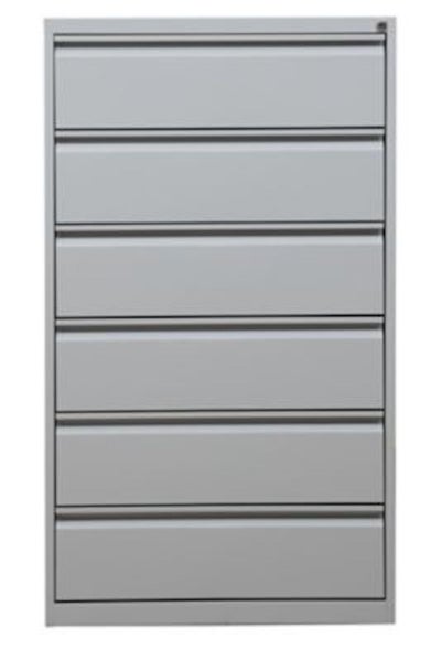 PROREGAL Karteischrank Mare 6 Schubladen HxBxT 132 x 76 x 62 cm Grau