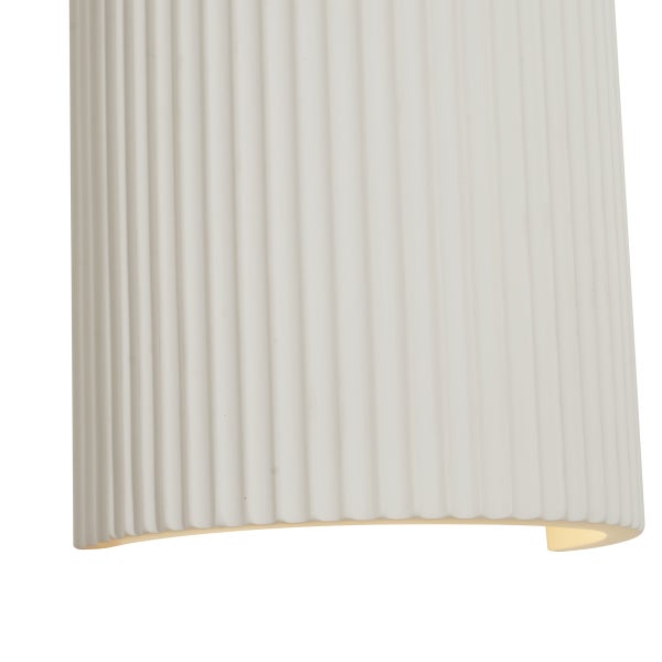 Skandinavische Wandleuchte Beige Halbkreis 2-flammig - Plaster