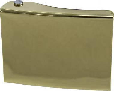 Ein glänzender goldfarbener Metall Möbelgriff für Schranktüren und Schubladen.