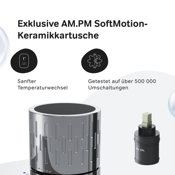 AM.PM SoftMotion Keramikkartusche für Armaturen mit sanfter Temperaturregelung und Langlebigkeit durch 500.000 Testzyklen.