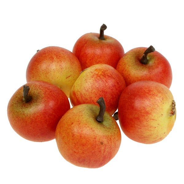 Sieben dekorative Äpfel für den Innenbereich
