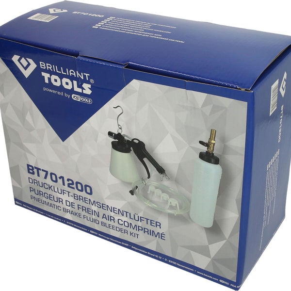 BRILLIANT TOOLS Druckluft-Bremsenentlüfter 6tlg. - BT701200