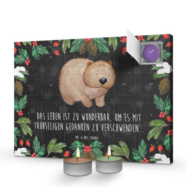 Mr. & Mrs. Panda Duftkerzen Adventskalender Wombat - Schwarz