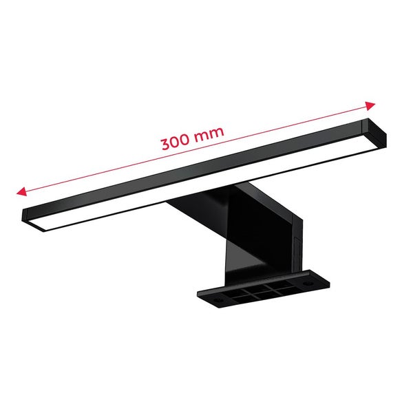 LED Spiegelleuchte, schwarz, 1xLED-Platine/5W