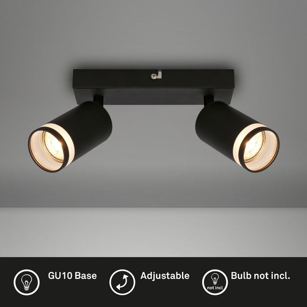 Deckenstrahler Deckenleuchte Deckenlampe Schlafzimmer Schwenkbar 2-flammig GU10