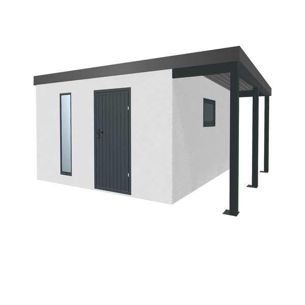 Gartenhaus mit Anbau