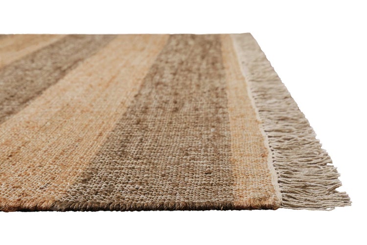Handwebteppich Beige Braun aus Naturfaser Virgil Green Looop 200x290 cm