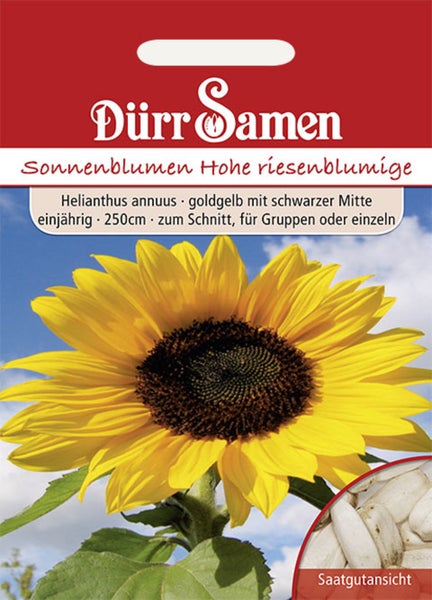 Samentüte für Endivien Eminence von Dürr Samen mit Abbildung einer Endivie und Saatgutansicht. Dürr Samen Logo.