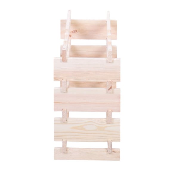 Weinregal VINOTECA FLEX PRO HxBxT 51x65x28cm 24 Flaschen auf 4 Ebenen Massives Kiefernholz Natur unbehandelt