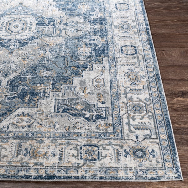 Vintage Orientalischer Teppich Blau/Grau/Elfenbein 200x275 cm DALILA