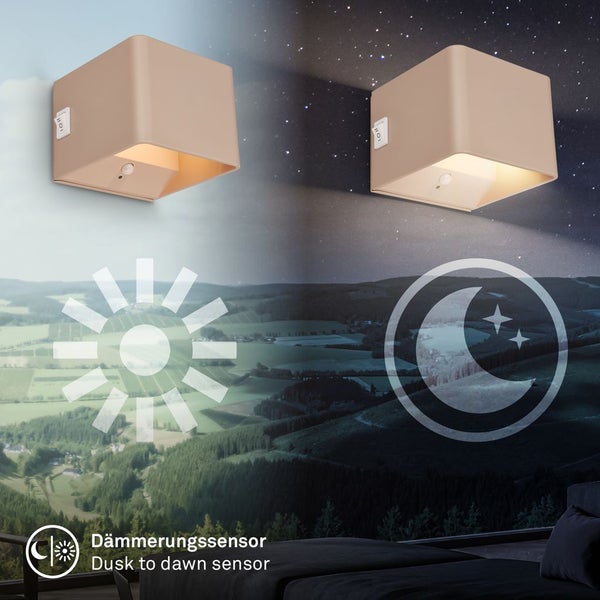 LED Wandleuchte Wandlampe ohne Stromanschluss Bewegungsmelder Akku ohne Bohren