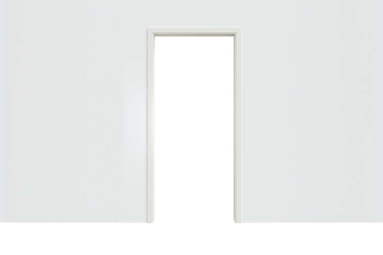 Holzzarge für Schiebetür in der Wand 610x2110mm CPL RAL 9010 Fertigwandstärke 150 passend für ClassicPocket CPH-1 System