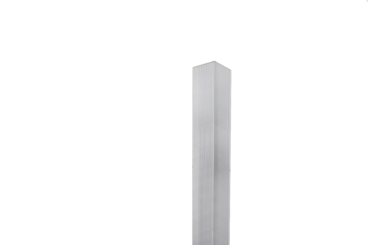 Inneneck-Li-Profil aus Edelstahl 2 cm x 2 cm x 244 cm – satiniertes Silber