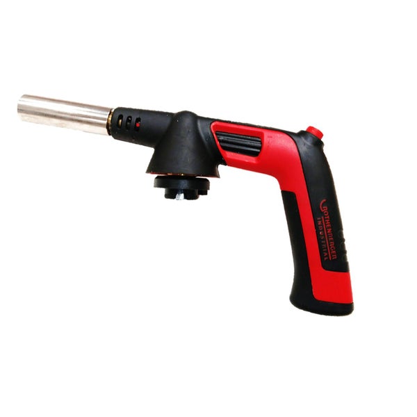 Rothenberger Industrial Lötbrenner mit ergonomischem Griff, Brennerrohr aus Edelstahl und Piezozündung.