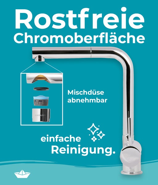 Küchenarmatur mit ausziehbarer Brause