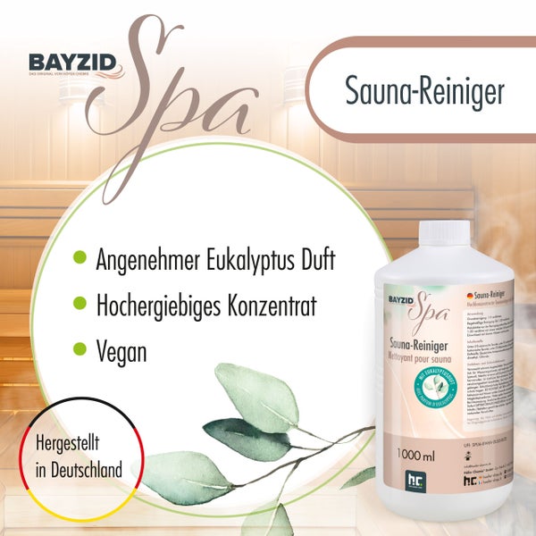 Abbildung von Bayzid pH-Senker flüssig 14,9 % in Kanister und Flasche mit Informationen zur Anwendung und Vorteilen