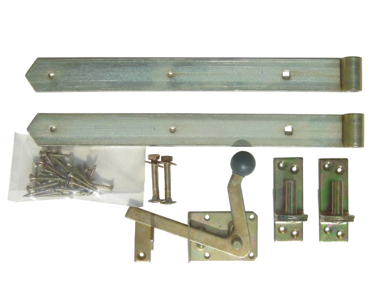 Torbandbeschlag-Set mit Schrauben und Bolzen
