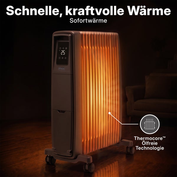 Mobiler Ölfreier Radiator Dimplex mit digitaler Anzeige und Thermocore Technologie für schnelle Wärme