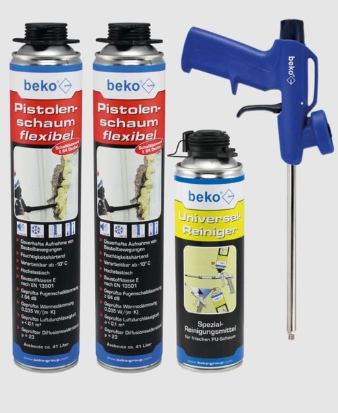 Beko NBS Pistolenschaum flexibel-Set (Pistole,Reiniger) 4tlg. - 1 Set