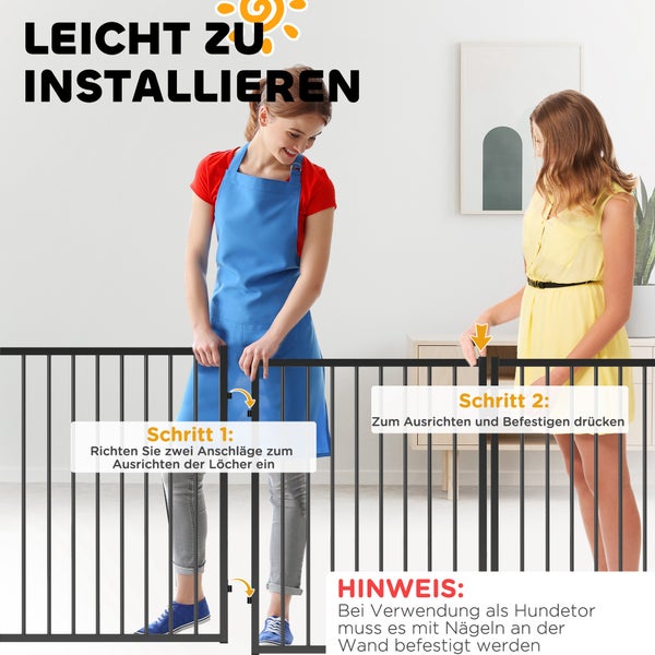 Illustration der einfachen Installation eines Schutzgitters mit Montageanleitung