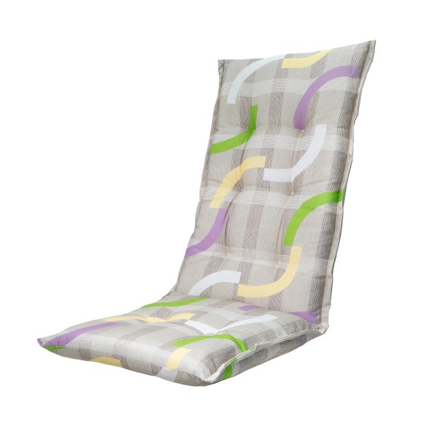 Hochlehnerauflage Tess lila - Ca. 123x50 cm - 4er-Set