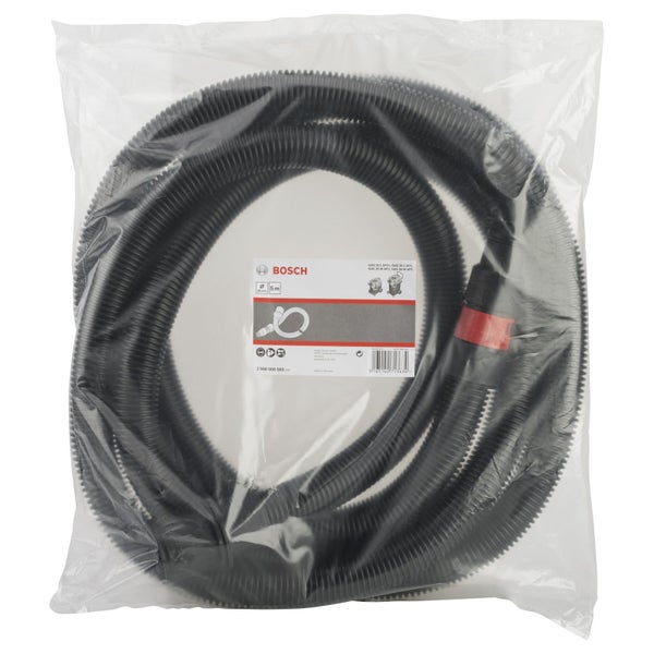 Bosch Saugschlauch aus Kunststoff, 5 Meter lang, 35 Millimeter Durchmesser, schwarz, für Nasssauger und Trockensauger.