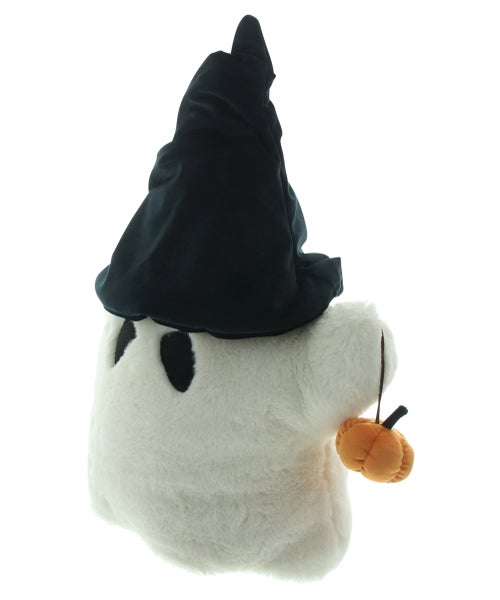 Dekorativer Halloween-Geist mit Hexenhut und Kürbis