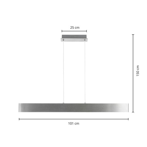 Lindby LED Tinkodara dimmbar (Modern) in Alu aus Aluminium (1 flammig, ) Wohnzimmerleuchte