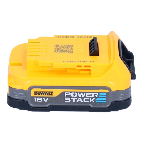 DeWalt Powerstack 18 Volt Lithium-Ionen-Akku für Elektrowerkzeuge.