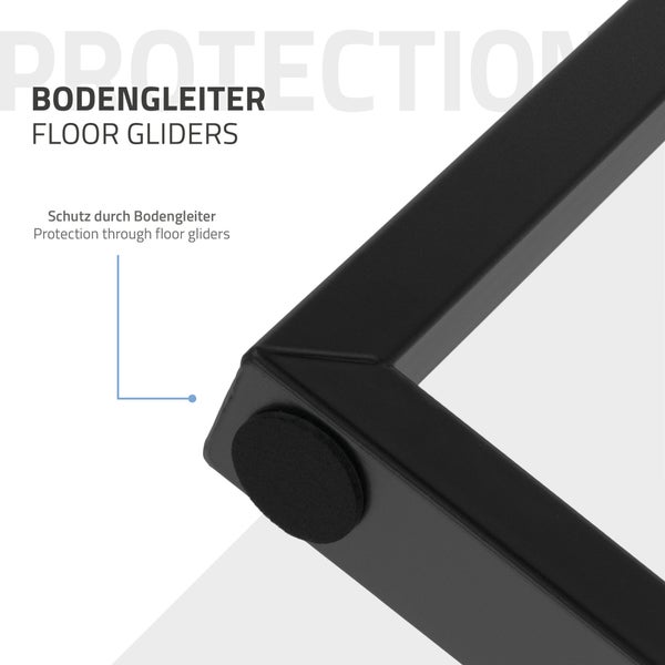 ML-Design 2er Set Tischkufen ARROW B44xH72 cm V-Form, Metall Schwarz, Industriedesign,  Kufengestell für Esstische & Schreibtische, Tischgestell Tischbeine Tischuntergestell Möbelfüße für DIY-Projekte