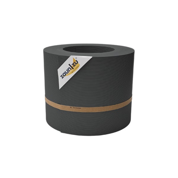 Zaunblende auf Rolle mit Zaunzu Logo